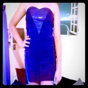 NWOT Love Reigns Purple Strapless Dress